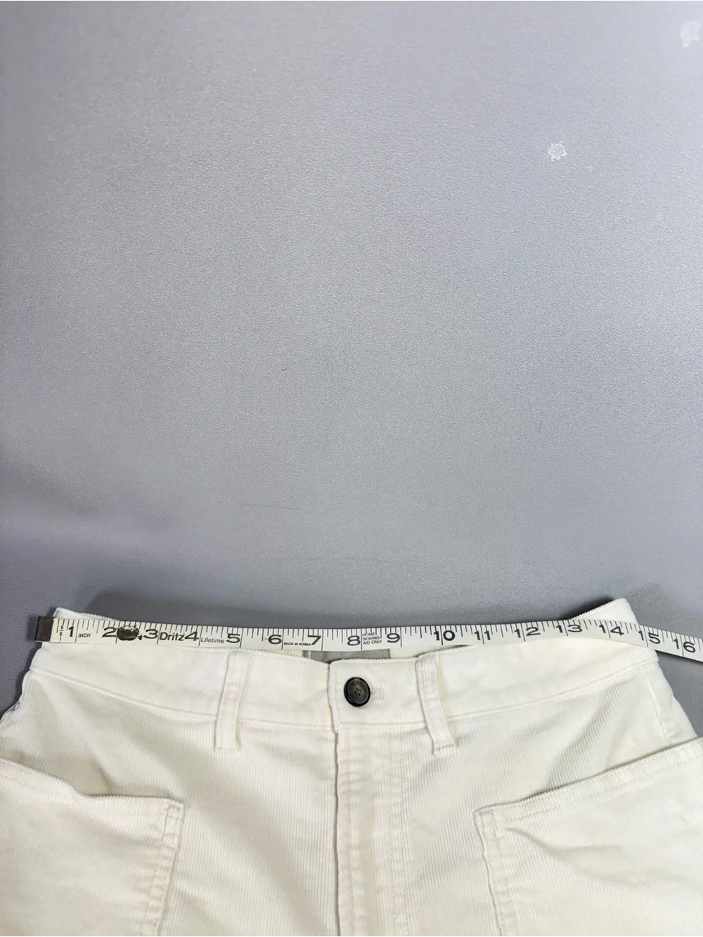 Everlane Way High Cream Corduroy Gardner Wide-Leg Pants